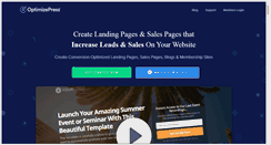 Desktop Screenshot of optimisepress.com